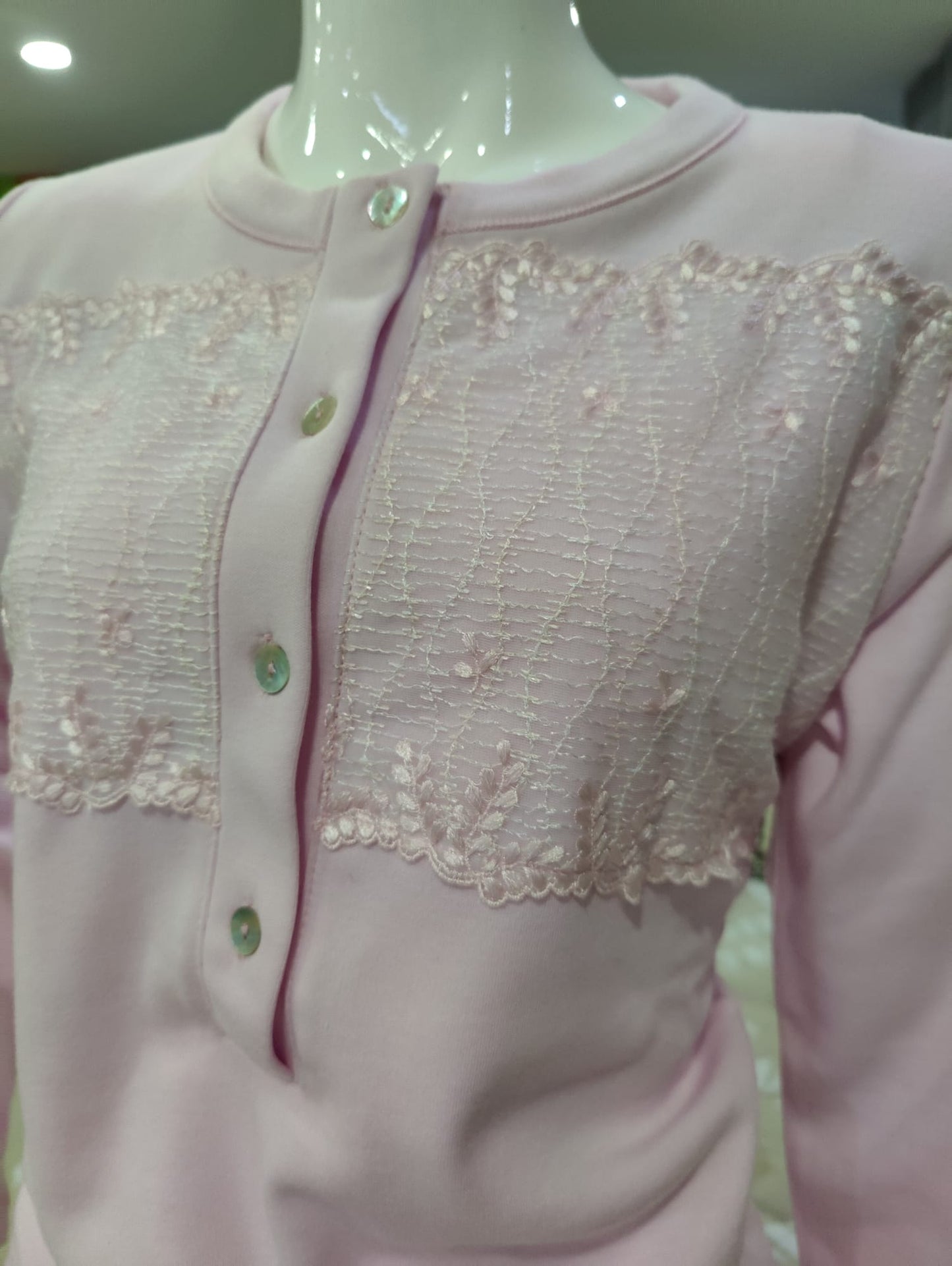 Pijama 100%Algodão Cardado Senhora Rosa