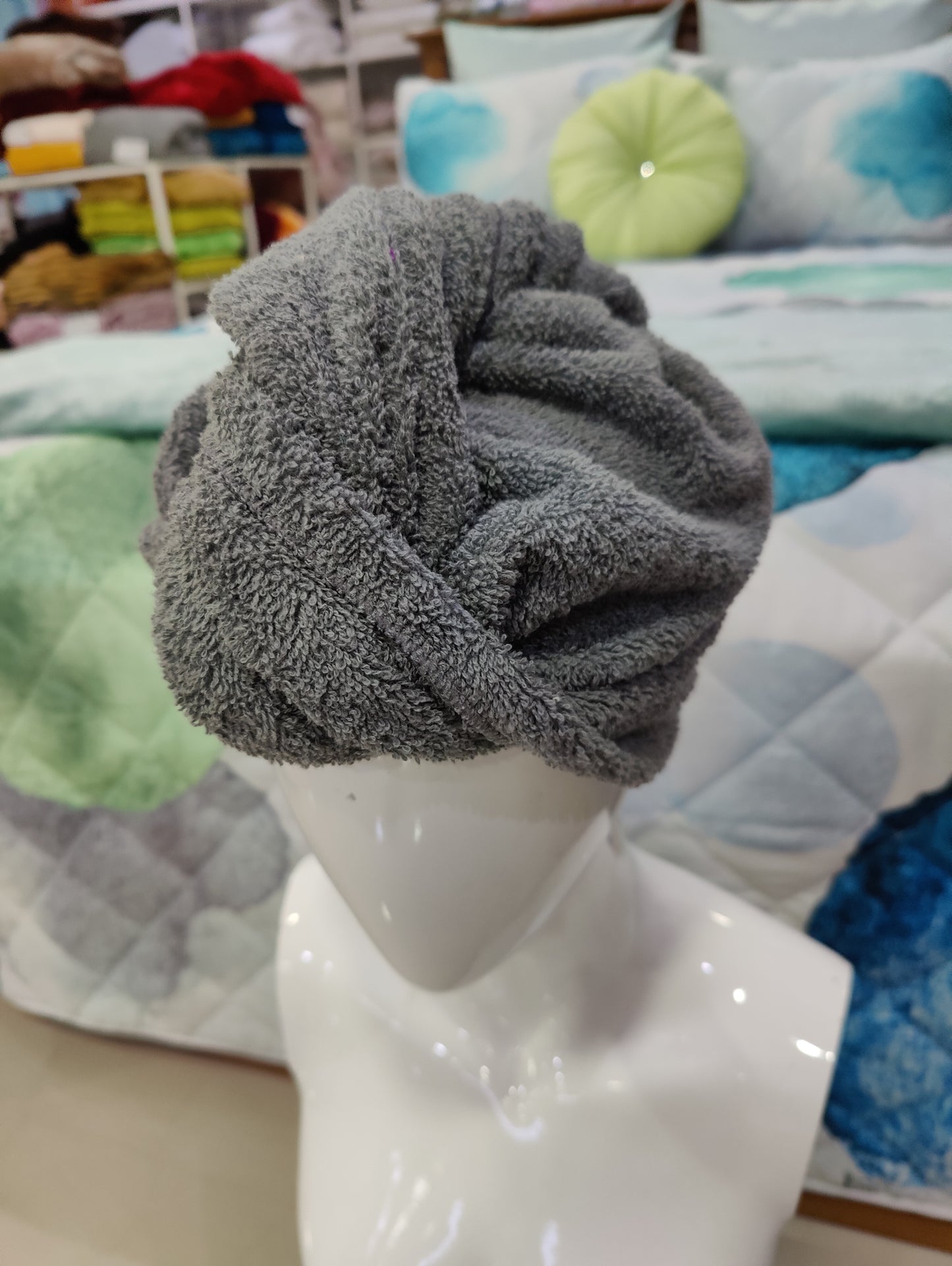 Turbante Cinza 100%Algodão