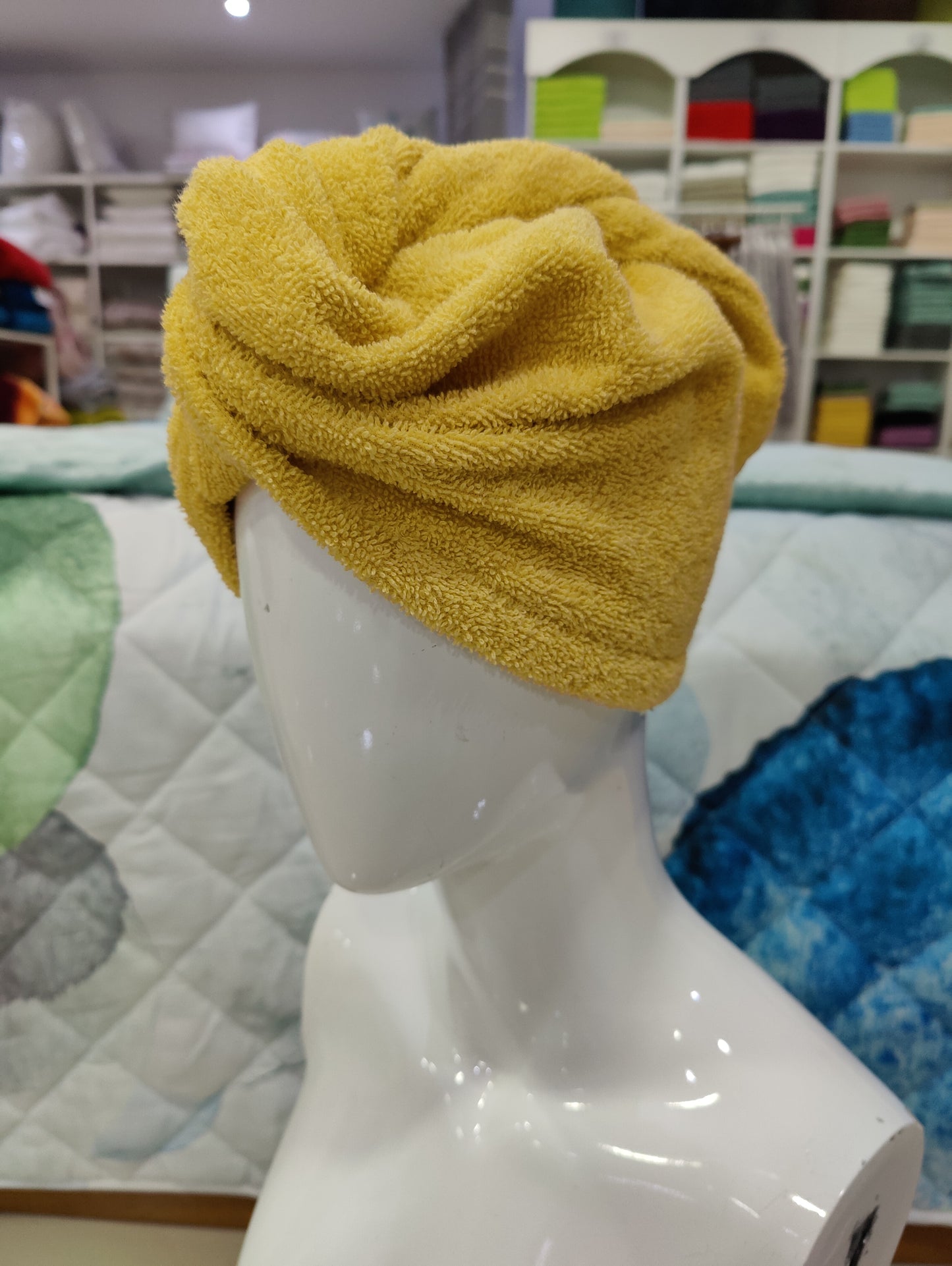 Turbante Amarelo 100%Algodão