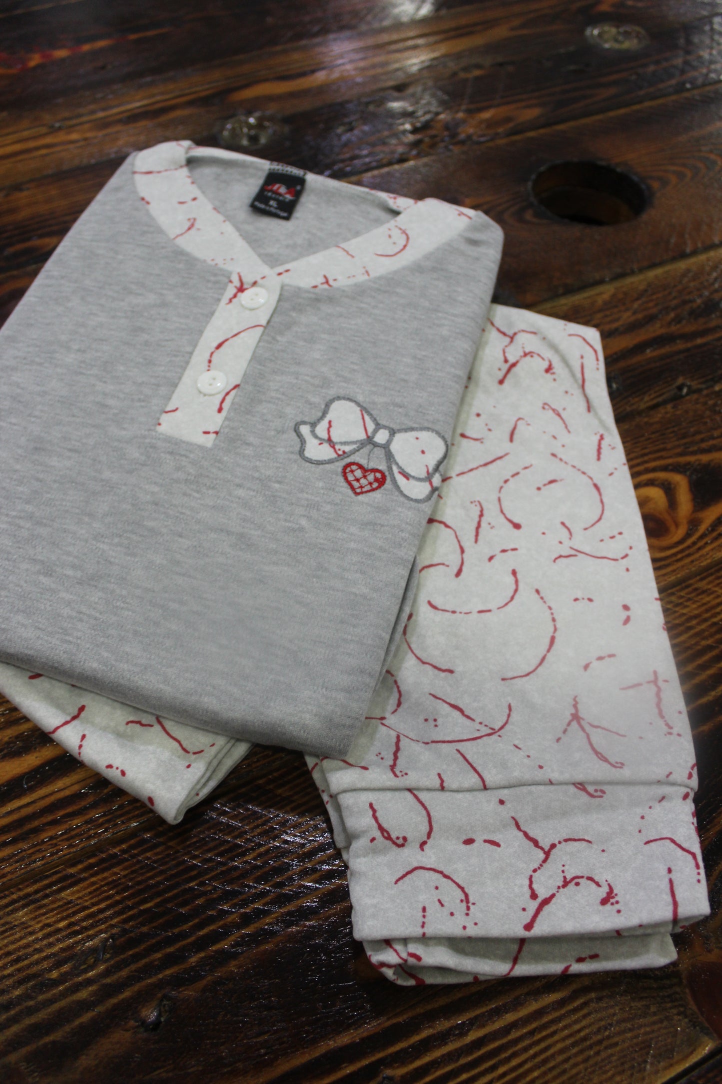 Pijama Senhora Cardado Laços