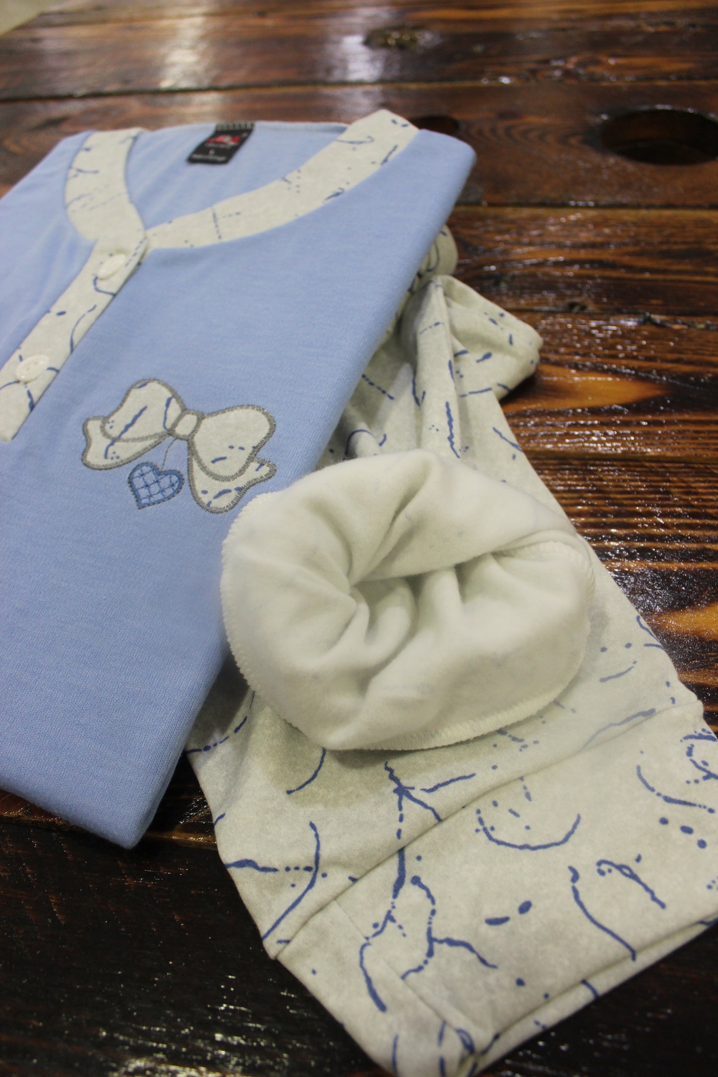 Pijama Senhora Cardado Laços