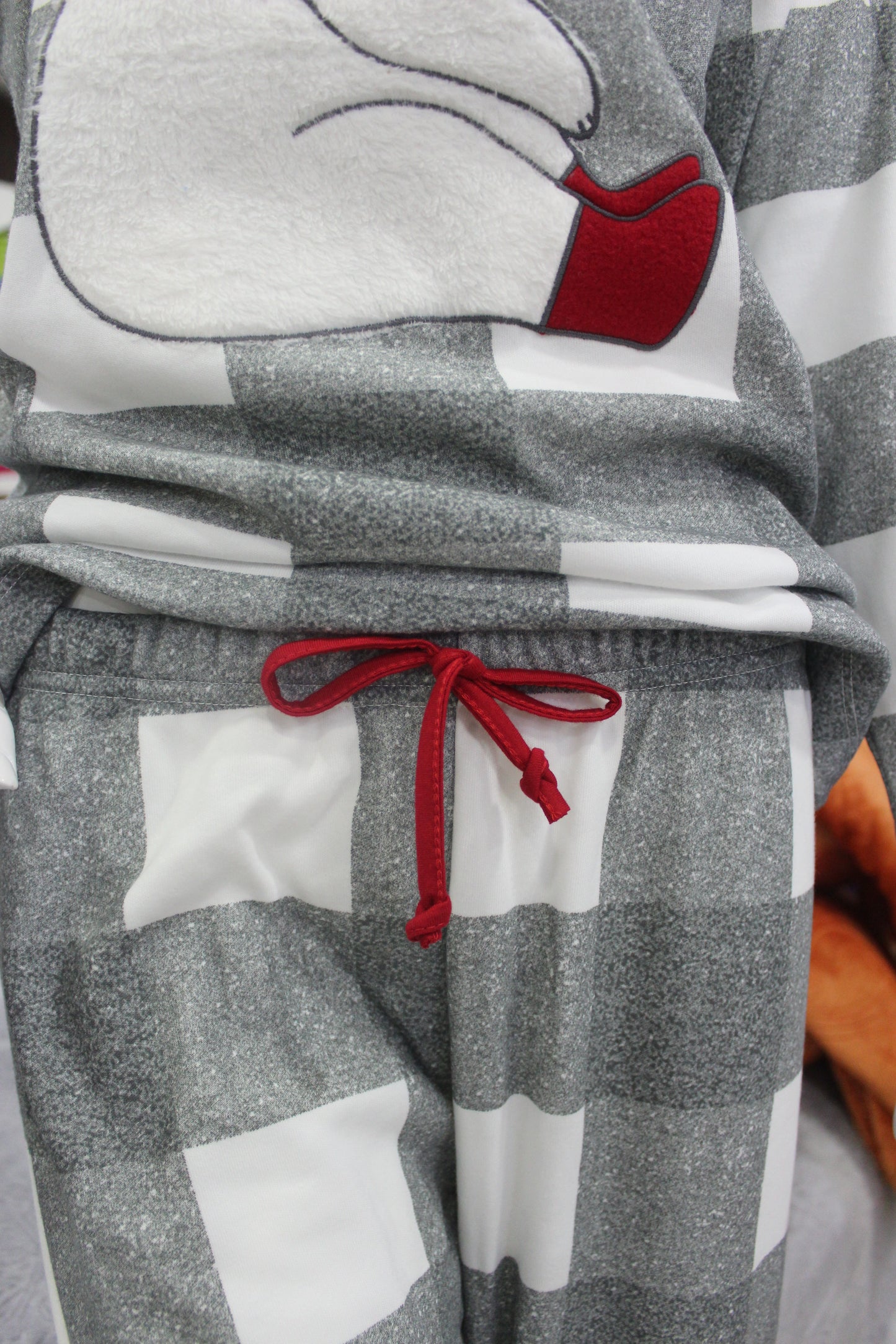Pijama Senhora Cardado Urso Cinza 100%Alg.