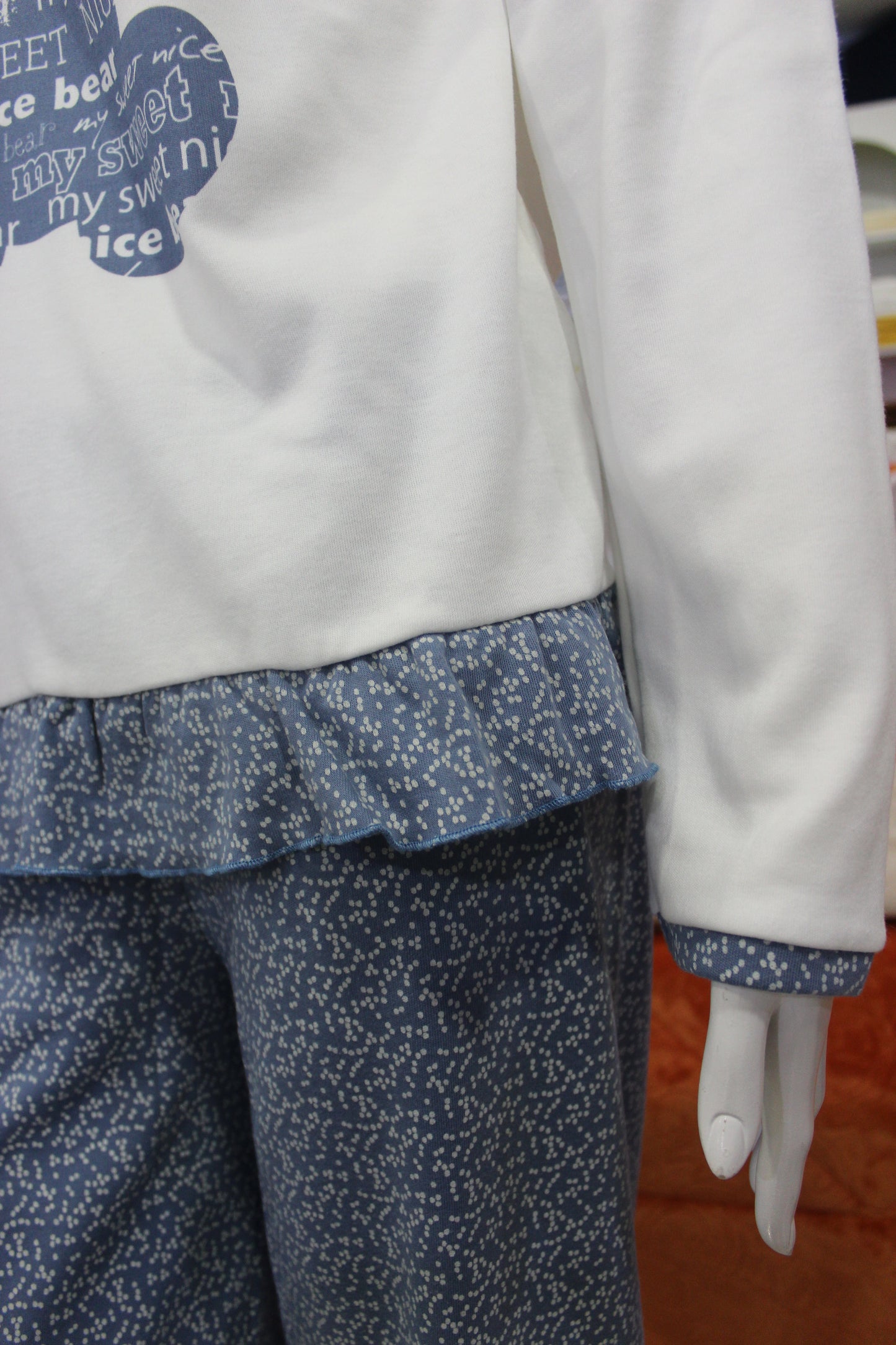 Pijama Senhora Cardado Azul