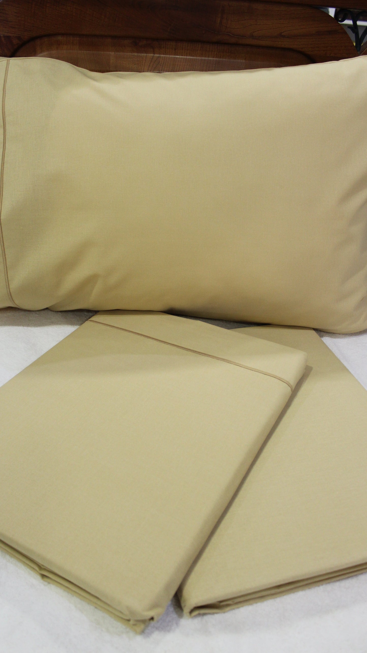Jogo Cama Super King 200x200 100%Algodão Amarelo