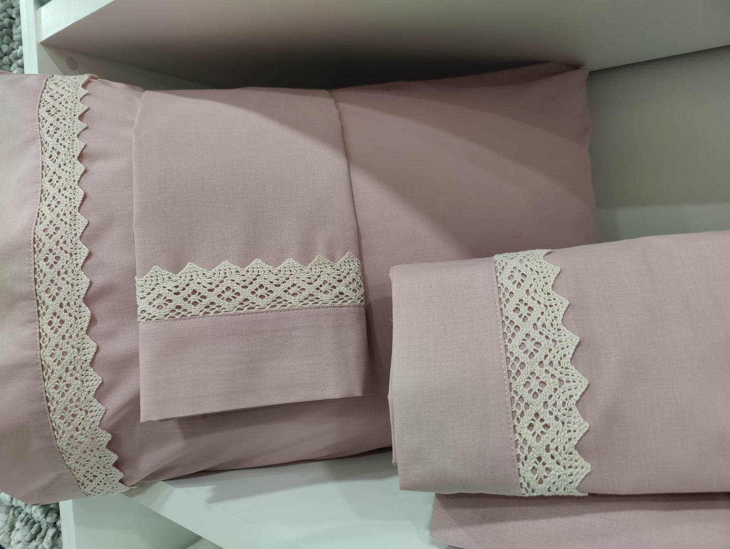 Jogo Cama Casal 100%Algodão Rosa
