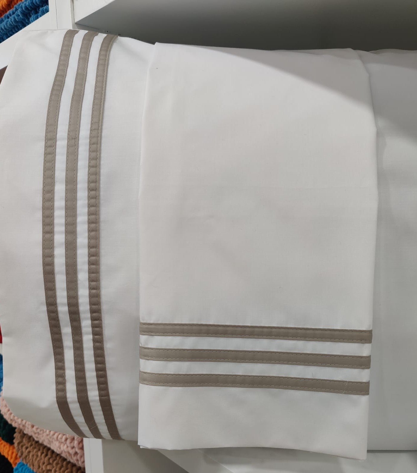 Jogo Cama Casal Percal 200Fios 100%Algodão Taupe