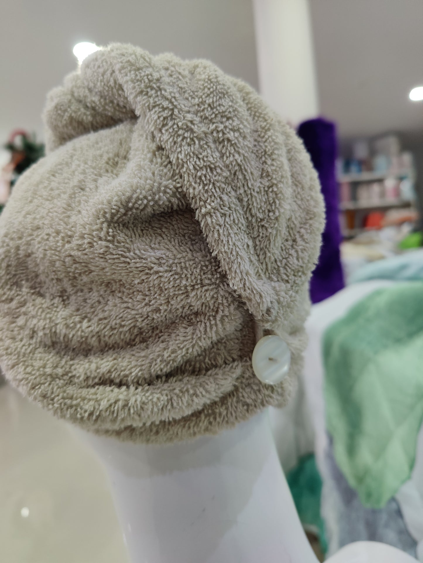 Turbante Bege 100%Algodão