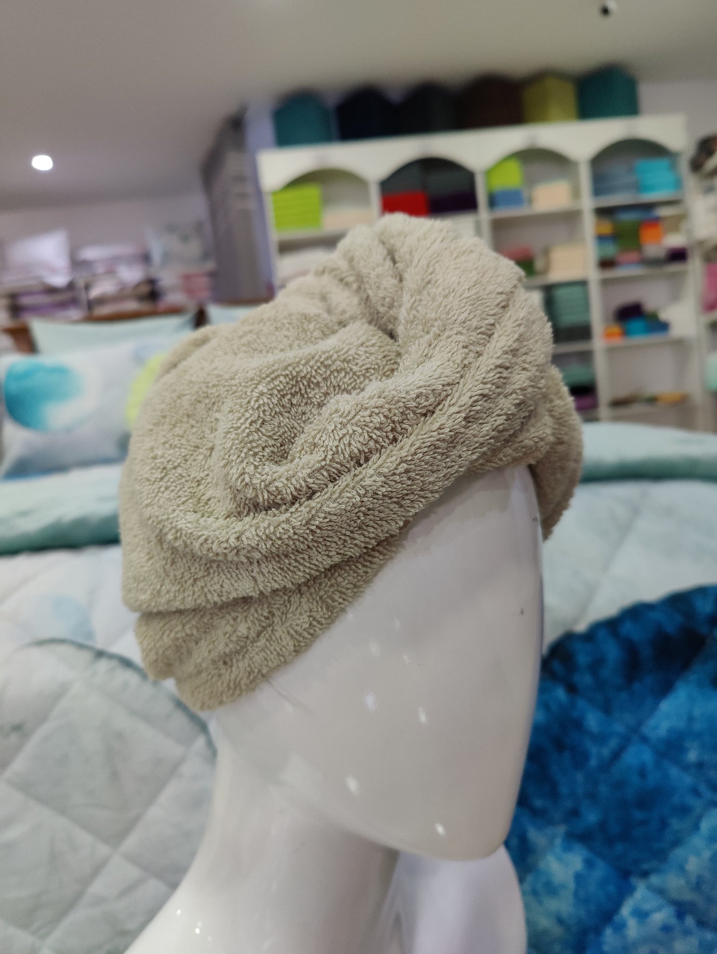 Turbante Bege 100%Algodão