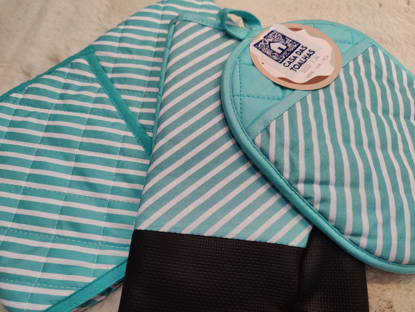 Conjunto Luva,pega e avental