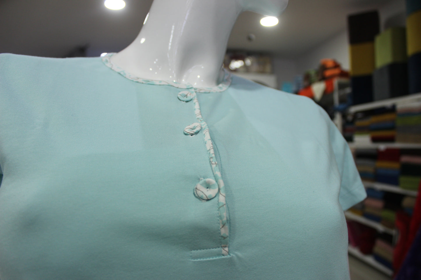 Pijama Senhora 100%Algodão Bermuda