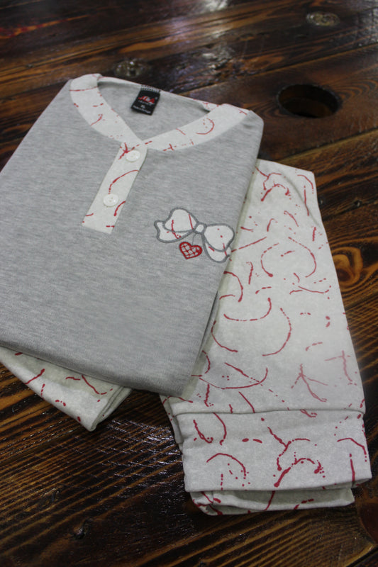 Pijama Senhora Cardado Laços