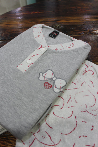 Pijama Senhora Cardado Laços