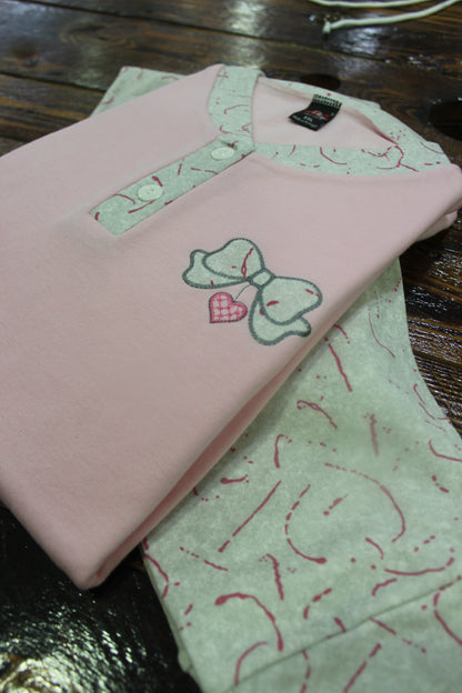 Pijama Senhora Cardado Laços