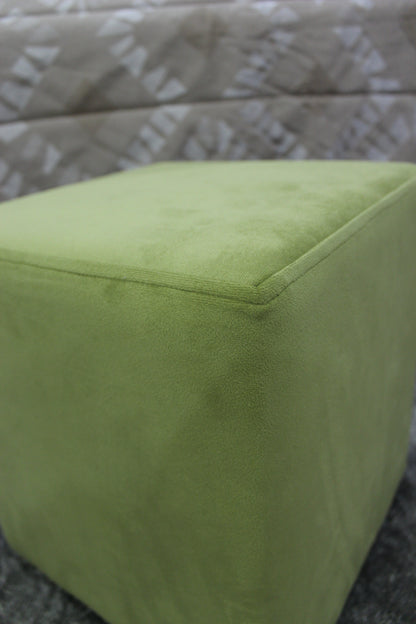 Puff Veludo Quadrado Verde