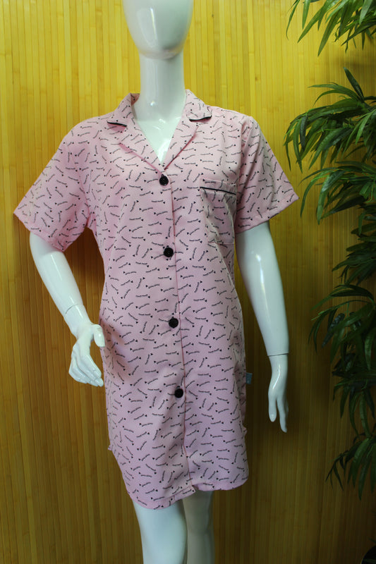 Camisa Noite Senhora 100%Algodão