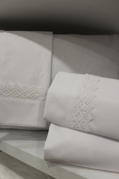 Jogo Cama Casal 100%Algodão Branco