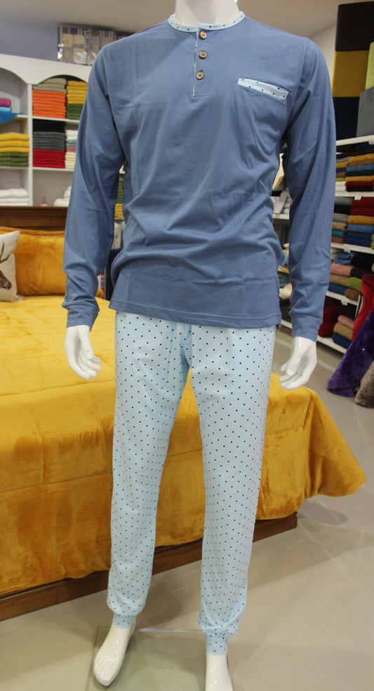 Pijama Homem Meia Estação 100%Algodão