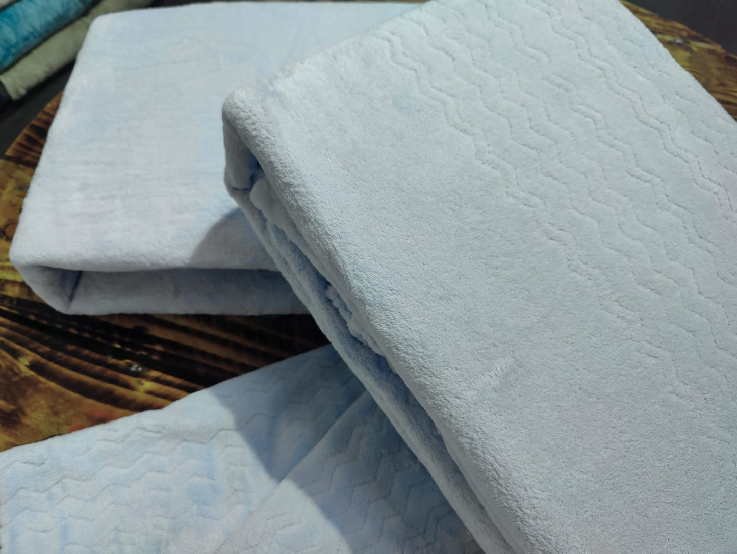 Jogo Cama Coralina Liso Soft Azul