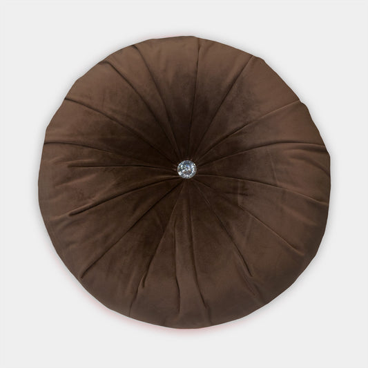 Almofada Redonda Castanha