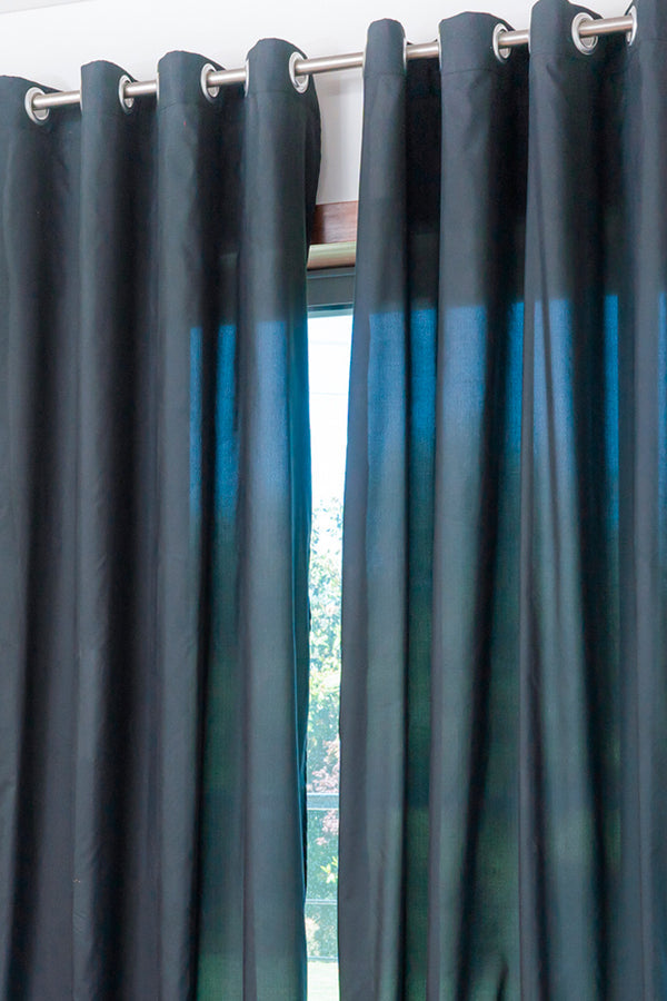 Par Cortinas Opacas Preto