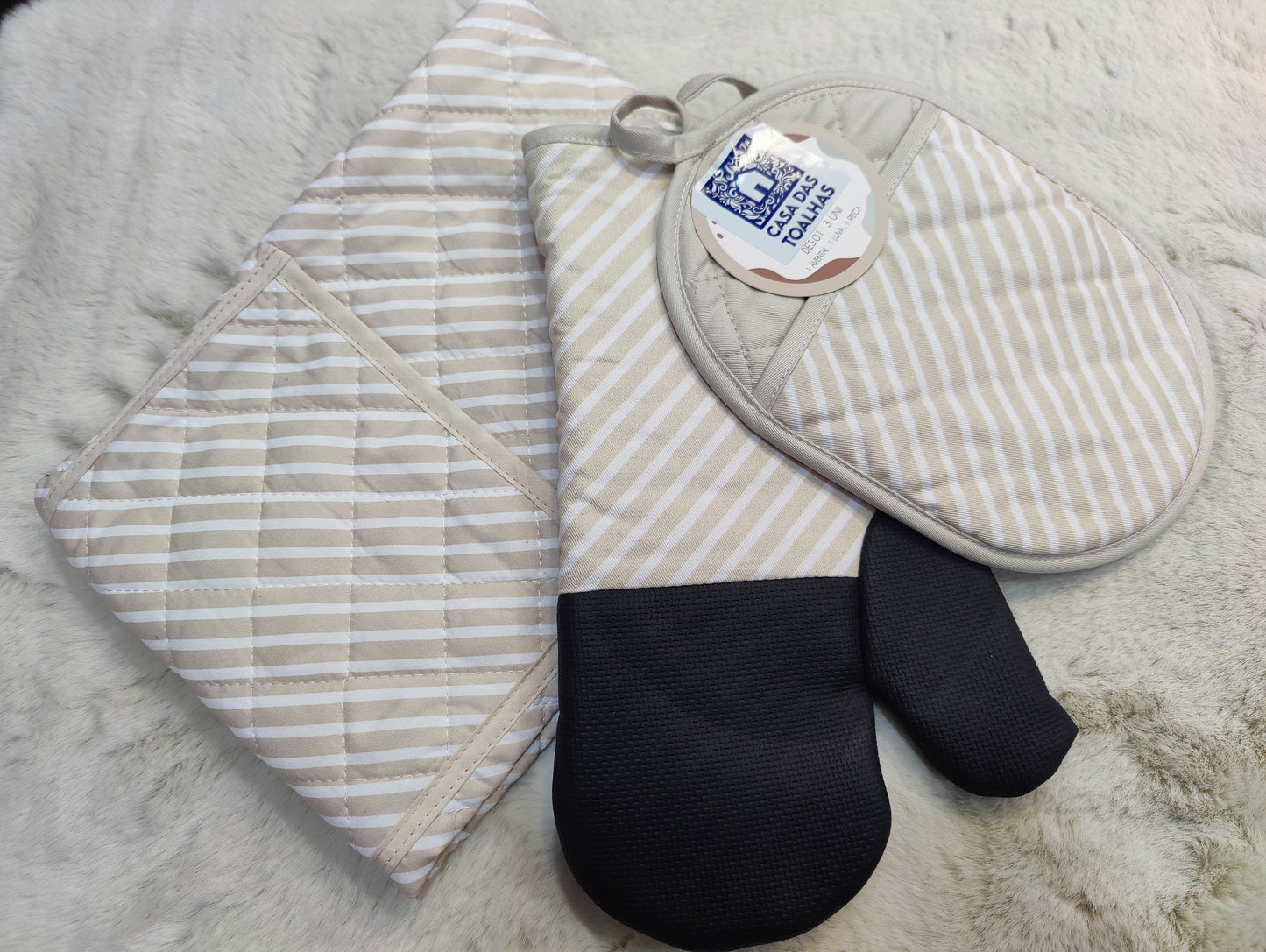 Conjunto Luva,pega e avental