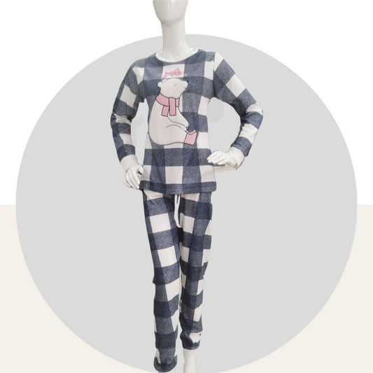 Pijama Senhora Cardado 100%Algodão